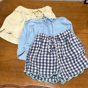Old Navy Set of Three Casual Shorts - Blue, cream, and Checkered
